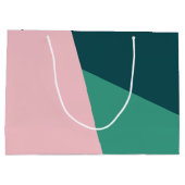 Modernes abstraktes geometrisches Pastellrosa u. Große Geschenktüte (Rückseite)