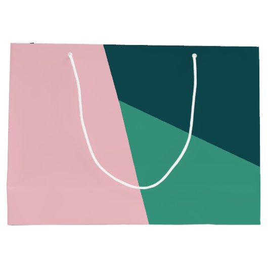 Modernes abstraktes geometrisches Pastellrosa u. Große Geschenktüte (Rückseite)