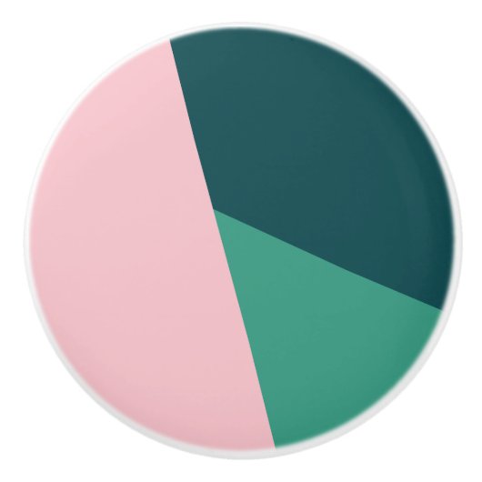 Modernes abstraktes geometrisches Pastellrosa und Keramikknauf (Vorderseite)