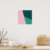 Modernes abstraktes geometrisches Pastellrosa und Poster (Küche)