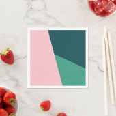 Modernes abstraktes geometrisches Pastellrosa und  Serviette (Beispiel)