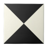 Modernes Abstraktes geometrisches Schwarz-Weiß-Dre Fliese (Vorderseite)