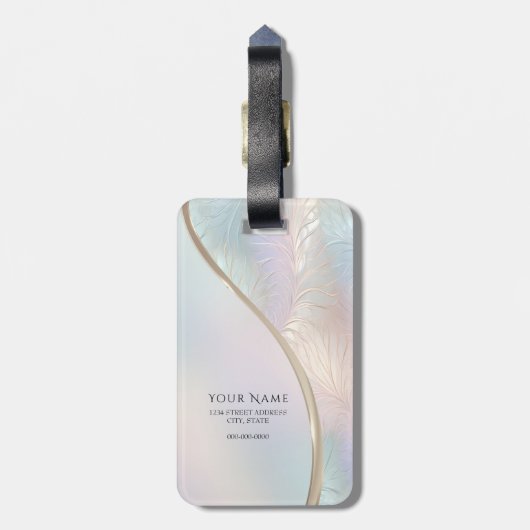 Modernes Abstraktes Gepäckstück Gepäckanhänger (Rückseite vertikal)