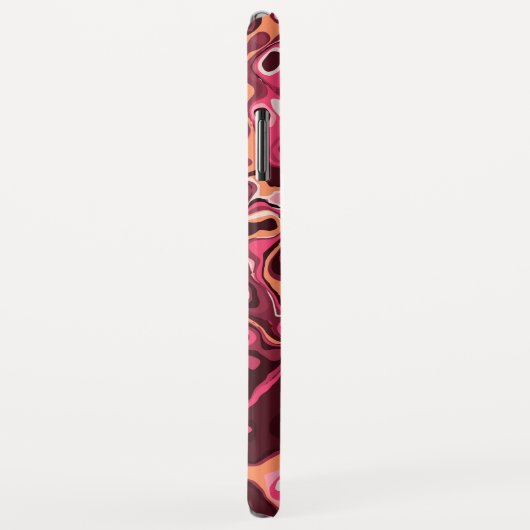 Modernes Abstraktes Girly Pink Burgundy Muster Case-Mate iPhone Hülle (Hinten/Rechts)