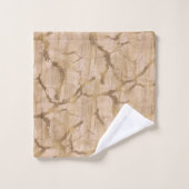 Modernes, Abstraktes Glam-Marmor Kupferpfirsichgol Badhandtuch Set (Waschlappen)