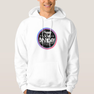Modernes Abstraktes Glück 50. Geburtstag Hoodie