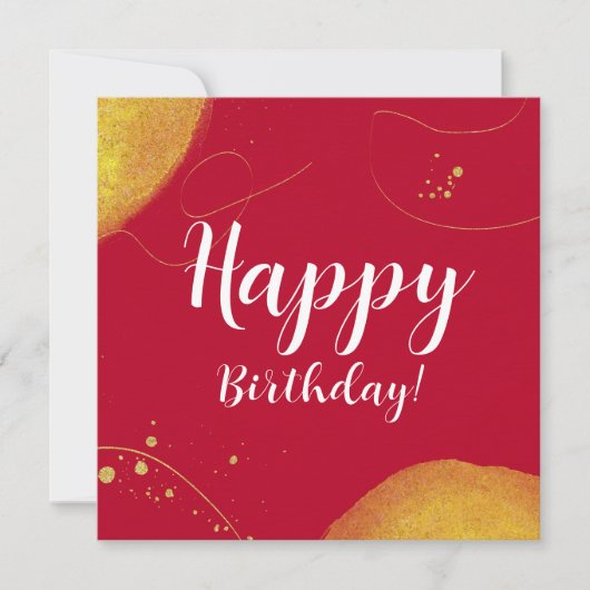 Modernes abstraktes Glücksgeburtszitat für Rotgold (Vorderseite)