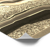 Modernes Abstraktes Gold Beige Agate Geode Gemston Poster (Ecke)