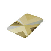 Modernes Abstraktes Gold im Mittelalter Badematte (Schrägansicht)
