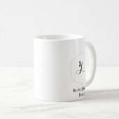 Modernes Abstraktes Gold-Logo Kaffeetasse (VorderseiteRechts)