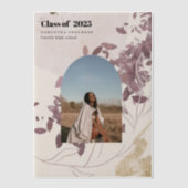 Modernes Abstraktes Gold und Lila Graduieren Pergament Einladungen (Vorderseite)