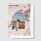 Modernes Abstraktes Gold und Lila Graduieren Pergament Einladungen (Versetzt)