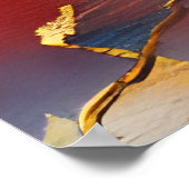 Modernes Abstraktes goldfarbenes 2-Poster Poster (Ecke)