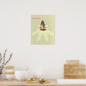 Modernes Abstraktes Goldfisch-Wallart-Poster Poster (Küche)