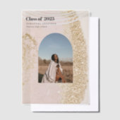 Modernes Abstraktes Graduiertenstudio Pergament Einladungen (Versetzt)