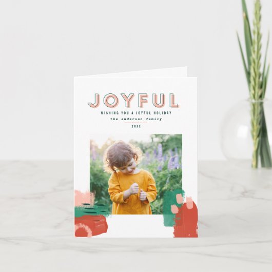 Modernes abstraktes grafisches Rot, Rosa + Grün Fo Ankündigung (Vorderseite)