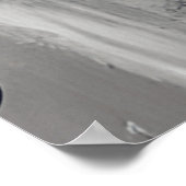 Modernes Abstraktes Grau mit roter Markierung Poster (Ecke)