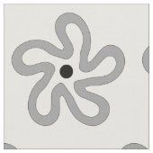 Modernes abstraktes graues Blumen-Gewebe Stoff (Nahaufnahme)