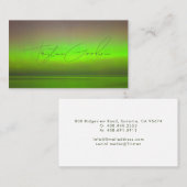 Modernes Abstraktes Green Glow Minimalistisches Sc Visitenkarte (Vorne/Hinten)