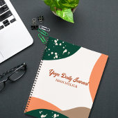 Modernes Abstraktes Green Terra Cotta Yoga Studio Notizblock