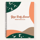 Modernes Abstraktes Green Terra Cotta Yoga Studio Notizblock (Vorderseite)