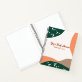 Modernes Abstraktes Green Terra Cotta Yoga Studio Notizblock (Innenseite)