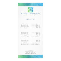 Modernes Abstraktes Grün/Blau-Blumen-Logo-Wellness