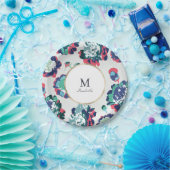 Modernes abstraktes grünes Gold Pappteller (Party)