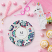 Modernes abstraktes grünes Gold Pappteller (Party)