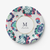 Modernes abstraktes grünes Gold Pappteller (Vorderseite)