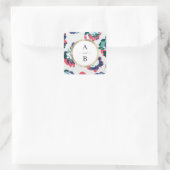 Modernes abstraktes grünes Gold Quadratischer Aufkleber (Tasche)