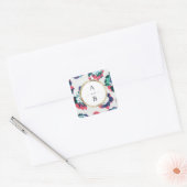 Modernes abstraktes grünes Gold Quadratischer Aufkleber (Umschlag)