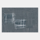 Modernes abstraktes, hellorangefarbenes, weißes St Geschenkpapier Set (Vorderseite)