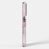 Modernes Abstraktes, hellrosa graues Fraktal Desig Case-Mate iPhone Hülle (Rückseite / Rechts)