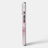 Modernes Abstraktes, hellrosa graues Fraktal Desig Case-Mate iPhone Hülle (Rückseite / Links)