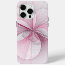 Modernes Abstraktes, hellrosa graues Fraktal Desig Case-Mate iPhone Hülle