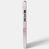 Modernes Abstraktes, hellrosa graues Fraktal Desig Case-Mate iPhone Hülle (Rückseite / Links)