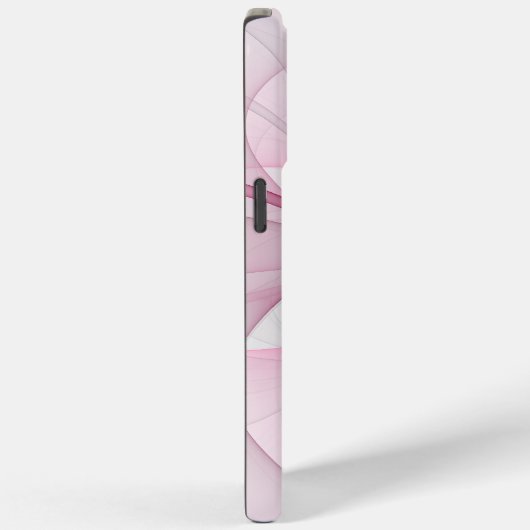 Modernes Abstraktes, hellrosa graues Fraktal Desig Case-Mate iPhone Hülle (Rückseite / Rechts)