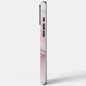 Modernes Abstraktes, hellrosa graues Fraktal Desig Case-Mate iPhone Hülle (Rückseite / Links)