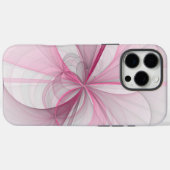 Modernes Abstraktes, hellrosa graues Fraktal Desig Case-Mate iPhone Hülle (Rückseite (Horizontal))