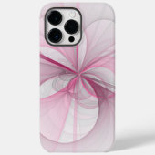 Modernes Abstraktes, hellrosa graues Fraktal Desig Case-Mate iPhone Hülle (Rückseite)