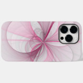 Modernes Abstraktes, hellrosa graues Fraktal Desig Case-Mate iPhone Hülle (Rückseite (Horizontal))