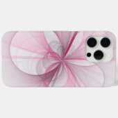 Modernes Abstraktes, hellrosa graues Fraktal Desig Case-Mate iPhone Hülle (Rückseite (Horizontal))