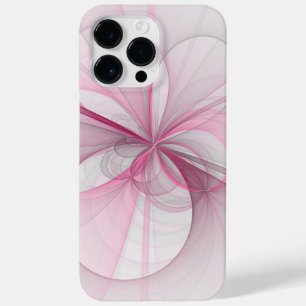 Modernes Abstraktes, hellrosa graues Fraktal Desig Case-Mate iPhone 14 Pro Max Hülle