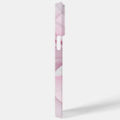 Modernes Abstraktes, hellrosa graues Fraktal Desig Case-Mate iPhone Hülle (Rückseite / Rechts)