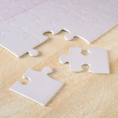 Modernes Abstraktes, hellrosa graues Fraktal Desig Puzzle (Seite)