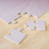 Modernes Abstraktes, hellrosa graues Fraktal Desig Puzzle (Seite)