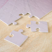 Modernes Abstraktes, hellrosa graues Fraktal Desig Puzzle (Seite)