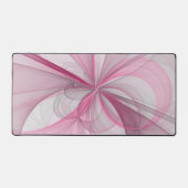 Modernes Abstraktes, hellrosa graues Fraktal Desig Schreibtischunterlage (Vorderseite)