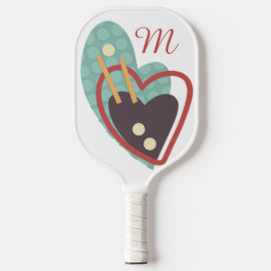 MODERNES ABSTRAKTES "HERZ"-DESIGN PICKLEBALL PADDL SCHLÄGER